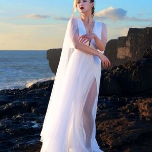 Pinup Girl Bombshell Gown, White, XL, BNWT